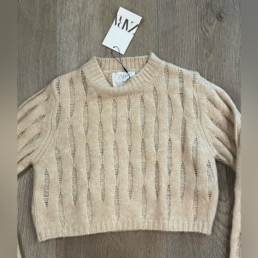 ZARA RIPPED SWEATER - Picture 2 of 3